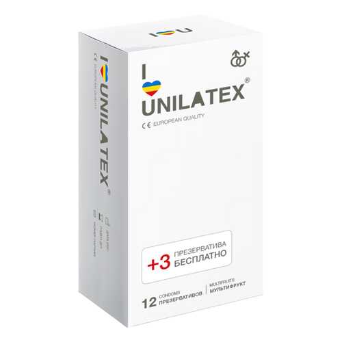 Презервативы Unilatex Multifruit 12+3 шт. в Летуаль
