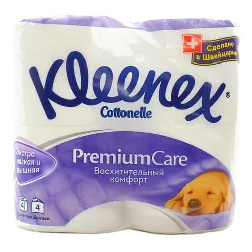 Туалетная бумага Kleenex Премиум Комфорт 4-ех слойная 4 шт. в Летуаль