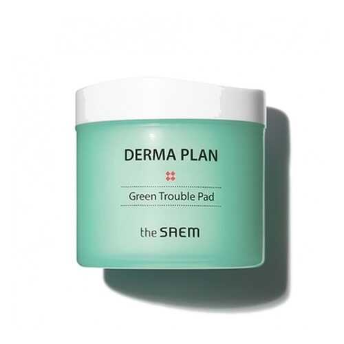 Спонж косметический Derma Plan Green Trouble Pad в Летуаль