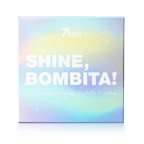 Палетка мерцающих теней для век 7DAYS SHINE, BOMBITA! 9 цветов, 9 шт x 2 г в Летуаль