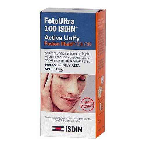 Тональный крем Isdin FotoUltra 100 Active Unify Fusion Fluid Color SPF 50+ 50 мл в Летуаль