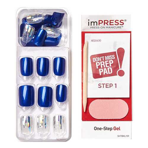 Накладные ногти KISS Impress Press-On Manicure One Step Gel Boss Lady 30 шт в Летуаль