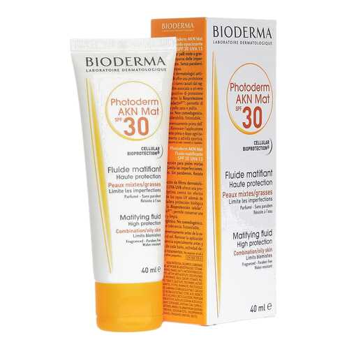 Солнцезащитное средство Bioderma Photoderm AKN Mat SPF 30 40 мл в Летуаль