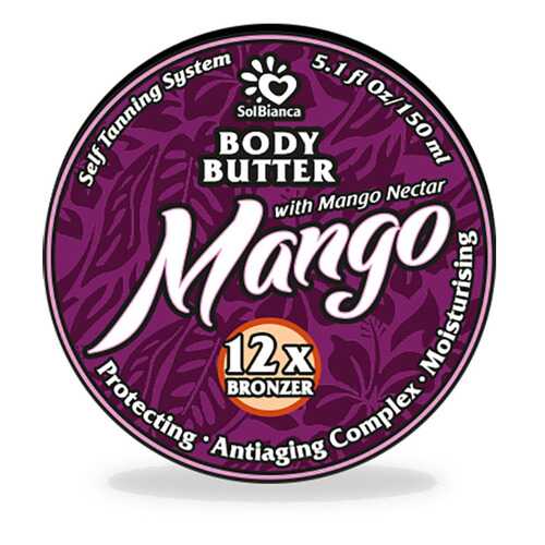 Твердое масло-автозагар SOL BIANCA Body Butter Mango с бронзаторами 150 мл в Летуаль