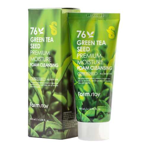 Пенка для умывания FarmStay Green Tea Seed Premium Moisture Foam Cleansing 100 мл в Летуаль