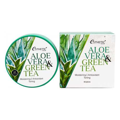 Гидрогелевые патчи Esthetic House Aloe Vera & Green Tea Hydrogel Eye Patch 60 шт в Летуаль