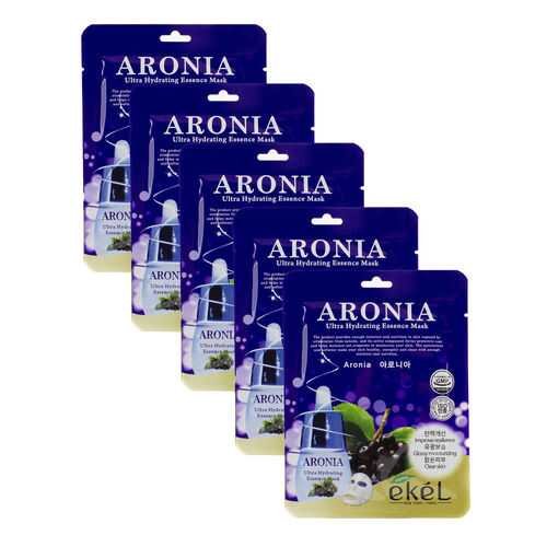 Набор тканевых масок Ekel с Черноплодной рябиной Ultra Hydrating Mask Aronia (5 шт) в Летуаль