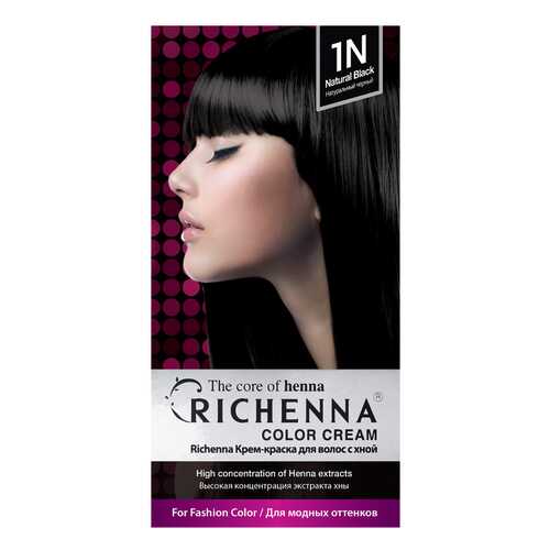 Краска для волос RICHENNA Color Cream 1N Natural Black в Летуаль