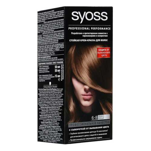 Краска для волос Syoss Color 6-8 Темно-русый в Летуаль