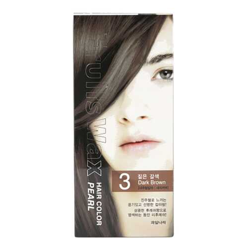 Краска для волос Welcos Fruits Wax Pearl Hair Color 03 Dark Brown 60 мл в Летуаль